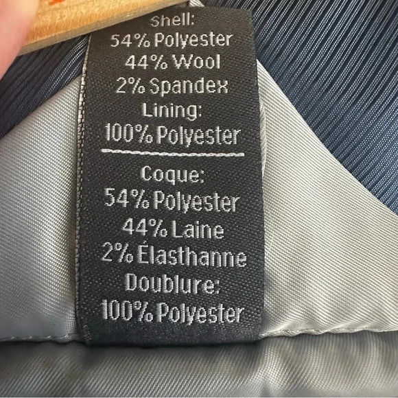 GS Perfect Fit Blazer Jacket Sport Suit Coat Men's Size 54 PR Navy Wool Blend - Picture 12 of 13